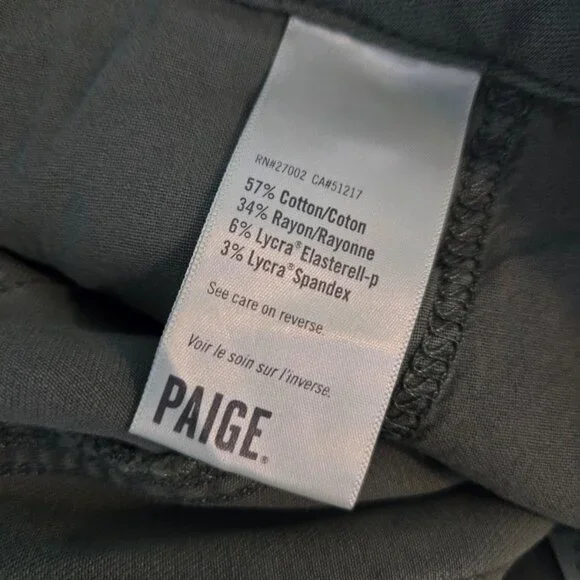 PAIGE Carly Wide Leg Cargo women's jeans in Vintage Ivy Green Size 29 NEW - Picture 11 of 11